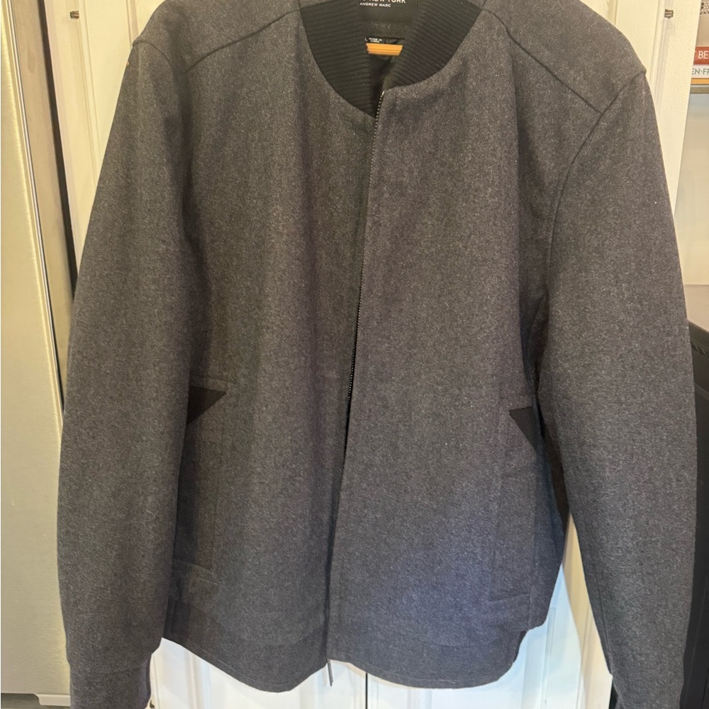 Marc New York Andrew Marc Men’s Gray Wool Jacket – Size Large